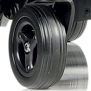 Caster Wheel, 7", Solid, Black