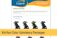 Kid Kart Xpress & TLC Upholstery color options