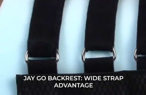 JAY GO Backrest: Wide Strap Advantage